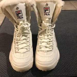 Fila off white boots size 8